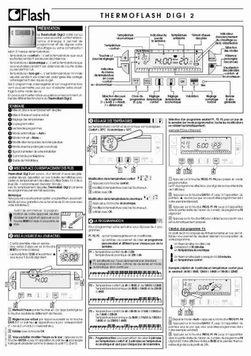 Notice FLASH THERMOFLASH DIGI 2 autres Trouver une solution à un — free download